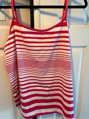 Lane Bryant Pink and White Striped Camisole